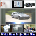 High Contrast White Rear Projection Film 3D Holographic Projection Film For Shop Windows
