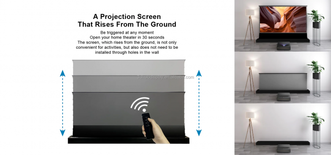 150-дюймовый экранированный проектор ALR с подъемным экраном для UST-проектора, вытягиваемый дисплей отторжения окружающего света 1