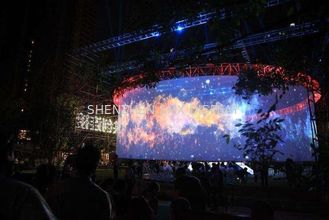 50m Length Transparent Holographic Mesh Screen 2.4 Gain For Live Show