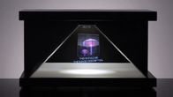 Floating holographic picture quality 3D Hologram Pyramid Display Showcase 3 Side