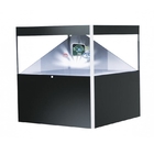 360 Degree 3D Pyramid Hologram Display Showcase / Clear 3D Hologram Pyramid Holobox Watch Glass