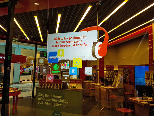 Качество Ширина фильма экрана 1.52m задней проекции фильма слипчивого Hologram собственной личности прозрачная Фабрика