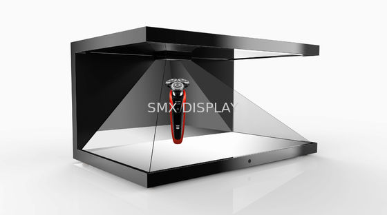Качество 3 стороны витрина дисплея пирамиды 270 градусов голографическая размер 22 дюймов небольшой Фабрика