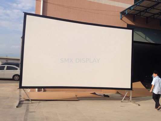 Качество Наружный 16:9 120 дюймовый фронтальный проектор быстро складывается портативный проектор проекционный экран со стойкой Фабрика