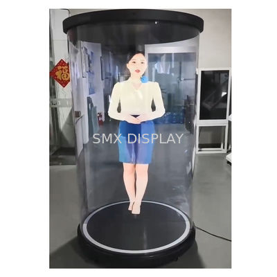 3D голотубовый дисплей на основе AI интерактивный 75-дюймовый голографический цифровой человеческий круглый стенд