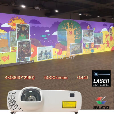 Качество SMX 4K Resolution 5000 ansi lumens Immersive Short Throw Laser Projector VR Room,Home Theater Фабрика
