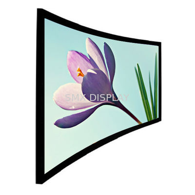 Качество 180" гибкое HD белое/серое цвет изогнуло экран проекции с тканью яркости мычки для случаев Фабрика